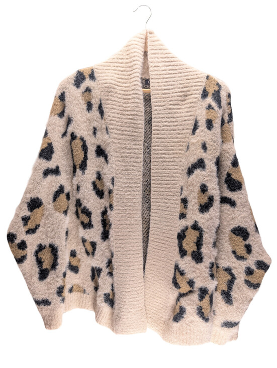 Very J Sweaters - Very J Cardigan Women Fuzzy Knit Open Front Leopard Print